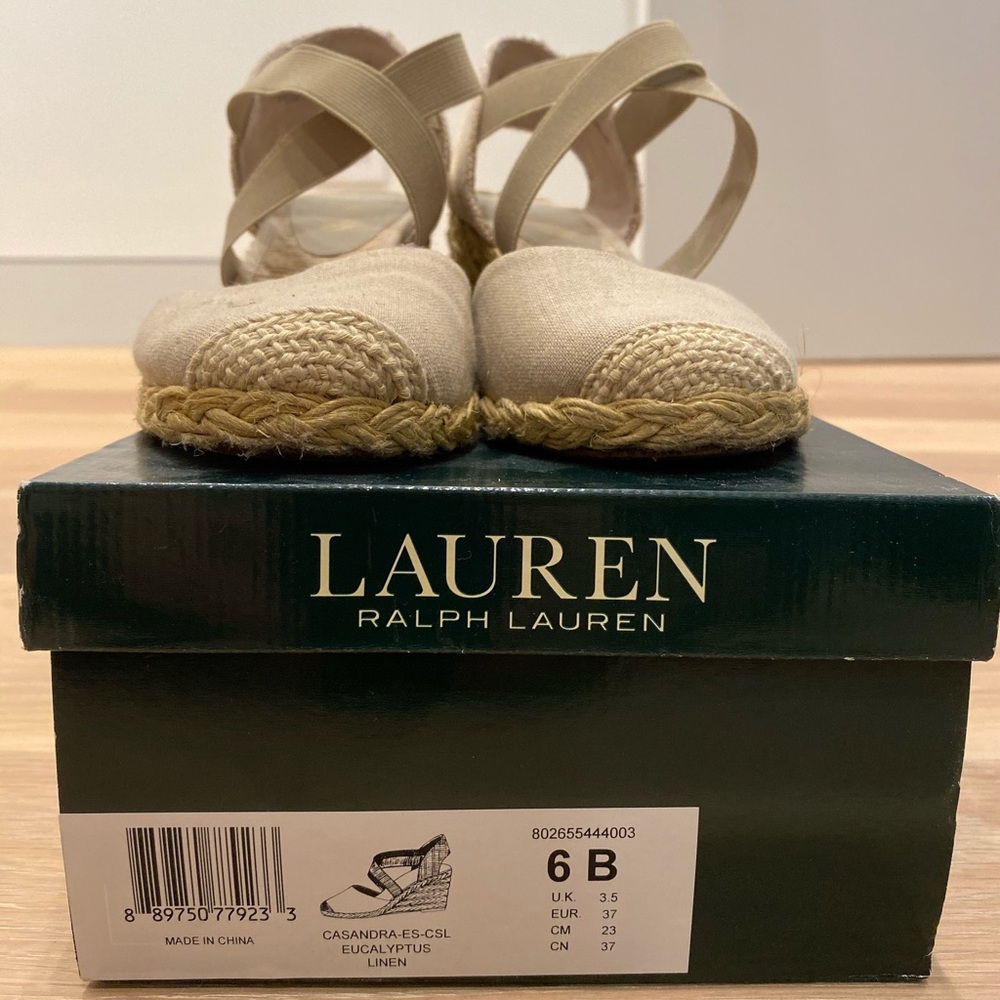 Ralph Lauren Beige Wedge Shoe
